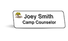 1&quot; x 3&quot; Full Color White Printed Name Tag