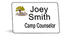 2&quot; x 3&quot; Full Color White Printed Name Tag