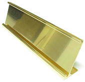 2x10 Name Plate with Yellow Gold Desk Holder