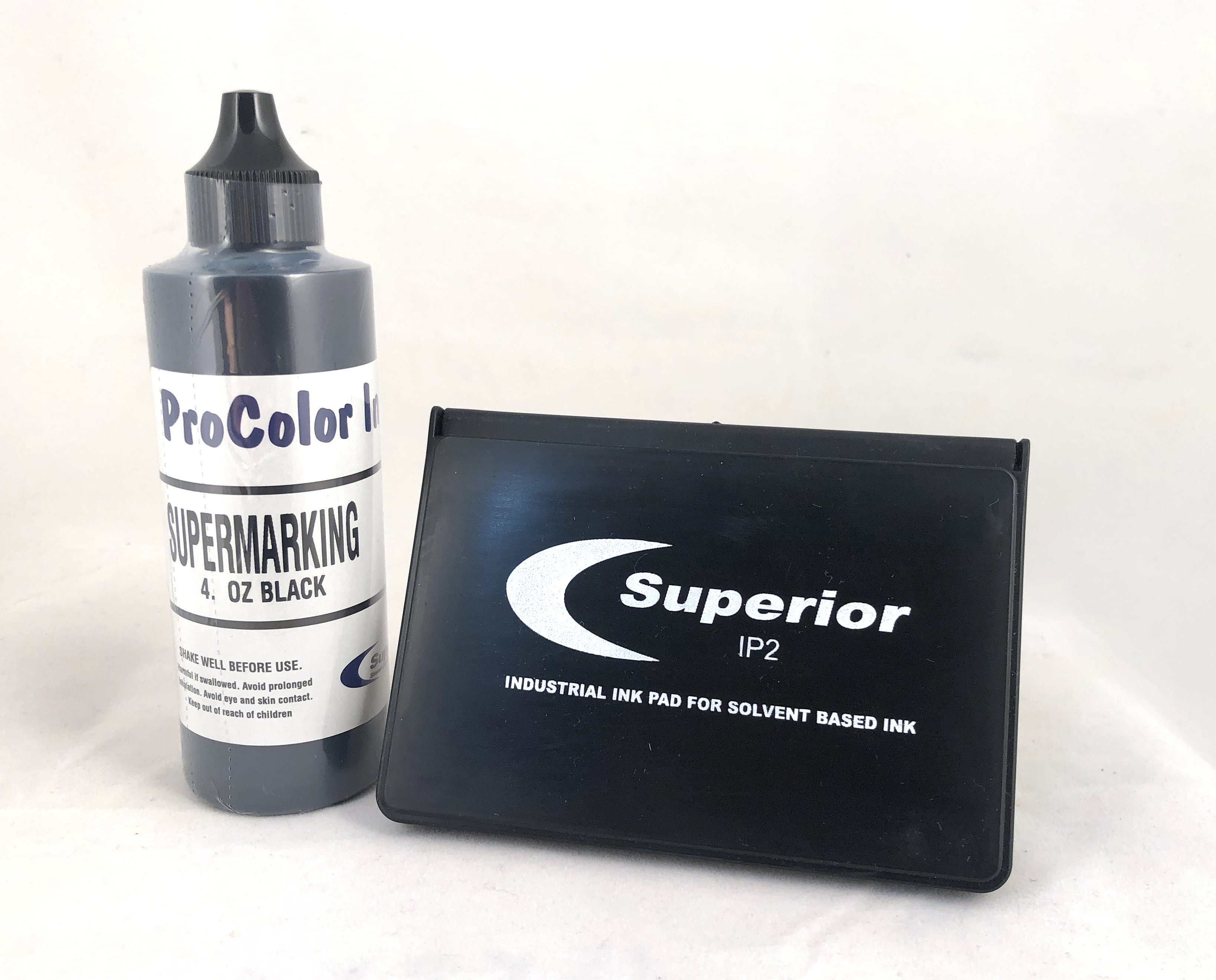 White 4oz SuperMarking Ink and Large Pad