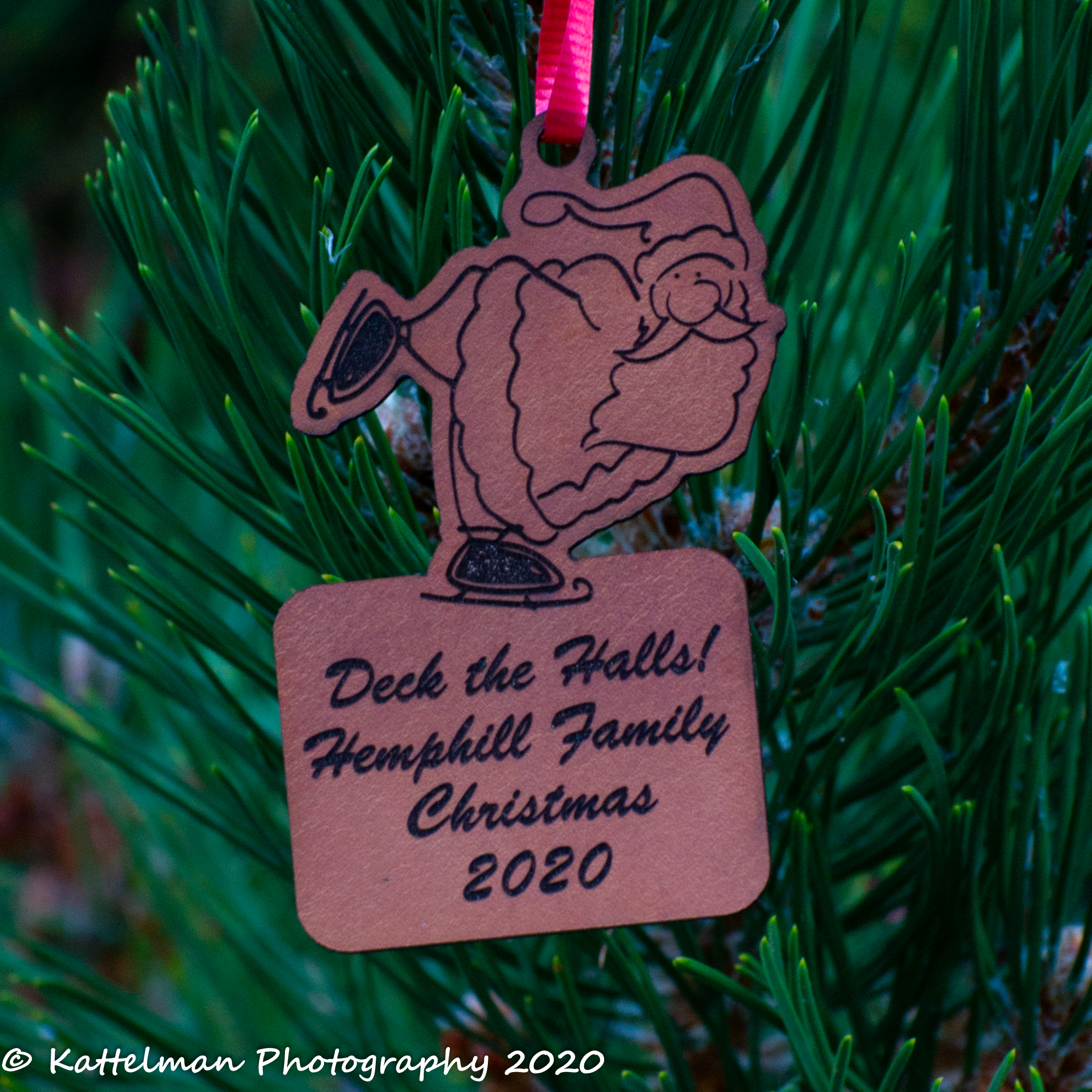 Santa Ice Skating Ornament